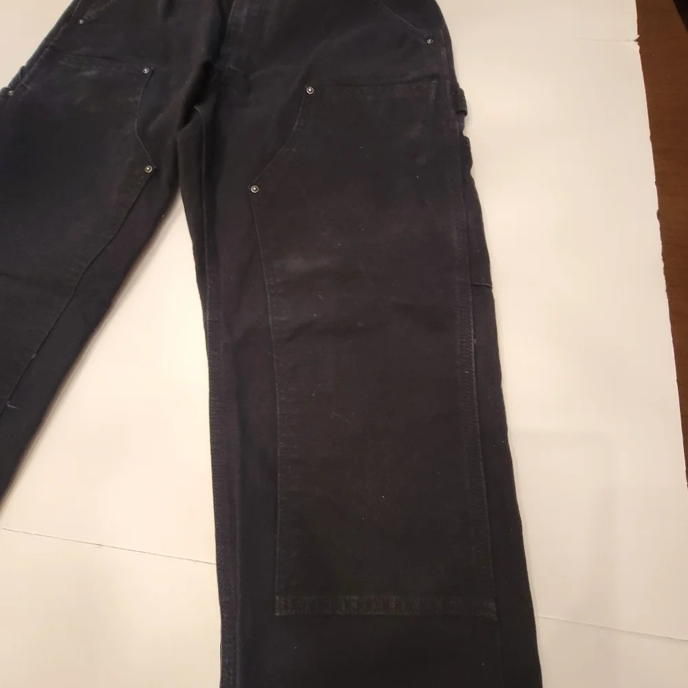 Carhartt Loose Straight Washed Duck Double-Front Jeans Black B136 Men's 30x29 - Picture 4 of 16